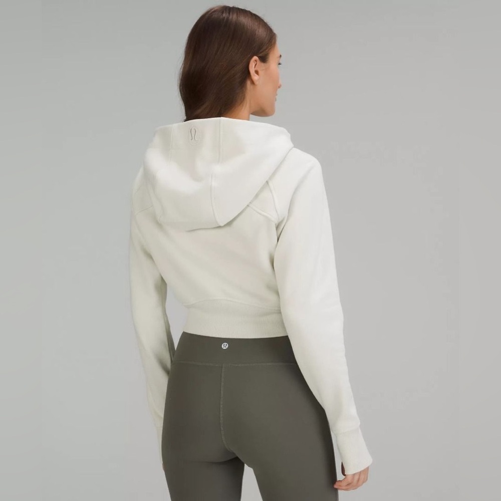 Lululemon Scuba Full-Zip Cropped Hoodie | Size: 8 | Bone - Picture 2 of 5